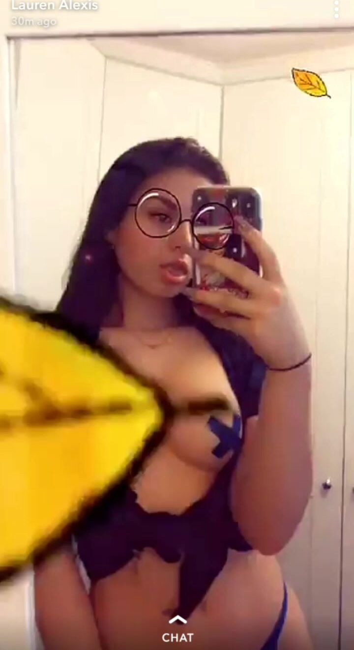 Lauren Alexis nude tits snapchat selfie